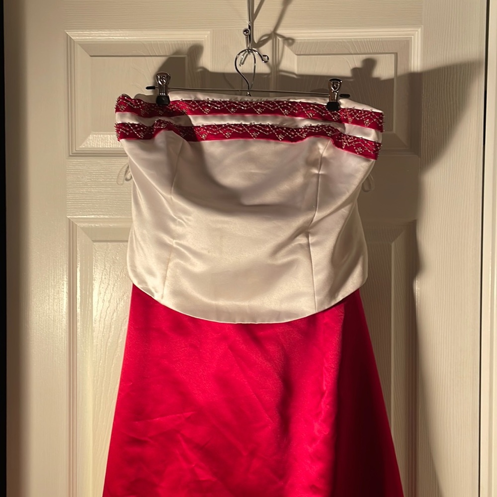 Red and white formal dress- worn once